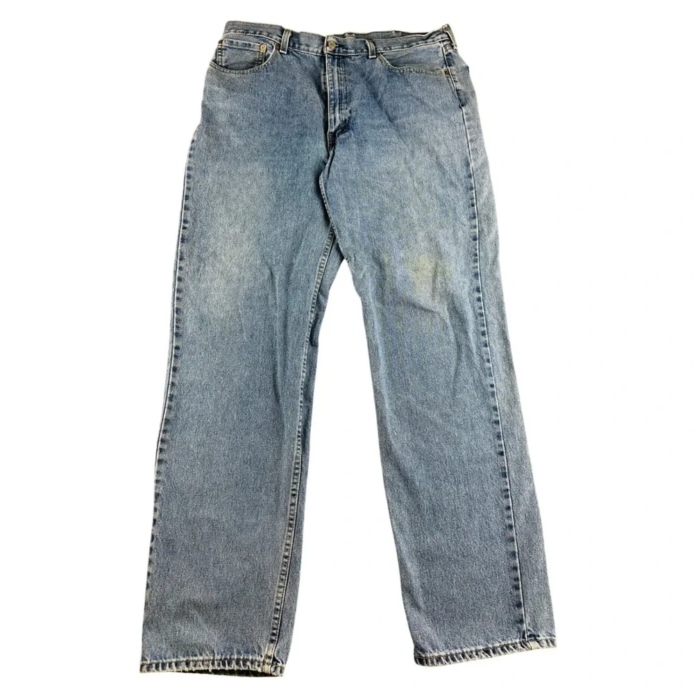 Levi's 550‎ Jeans Mens W38 L36 Relaxed Fit Light Wash Blue Denim 100% Cotton